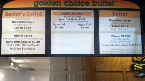 Golden Corral Buffet Price